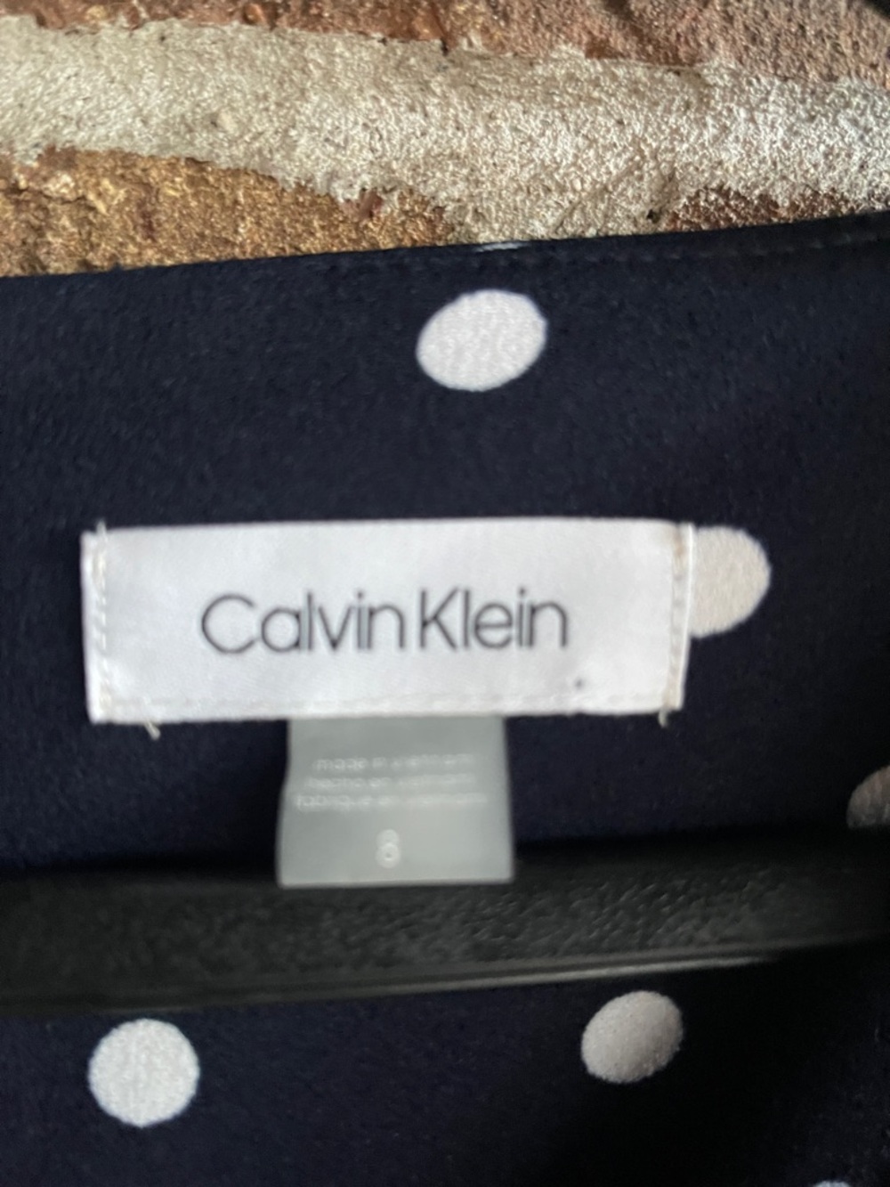 Calvin Klein Navy blue and White Polka Dot sleeveless jumpsuit - Picture 7 of 9